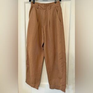 Apiece Apart Bari crop trouser, size 0, khaki colorway